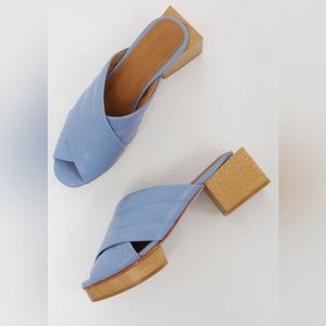 Beklina Matisse Criss Cross Hydrangea Mules Clogs Shoes Size 10.5